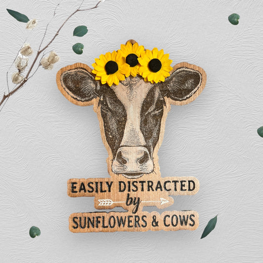 Wooden Cow Sign
